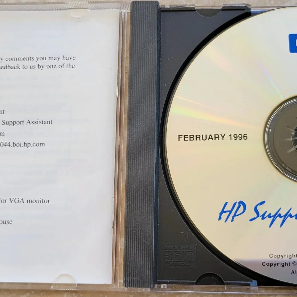 Vintage CD - HP Support Assistant, 1996